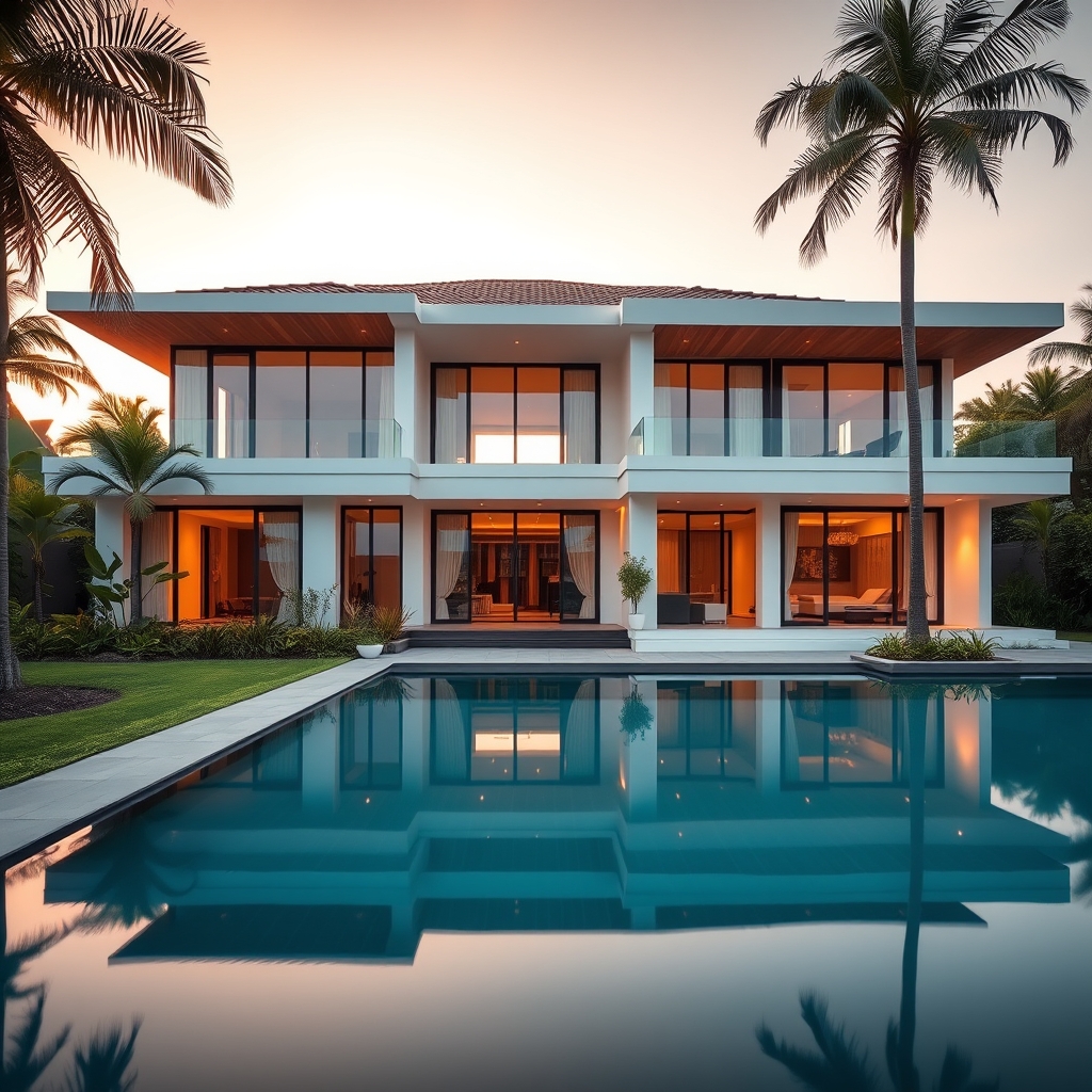 Eksterior rumah mewah
